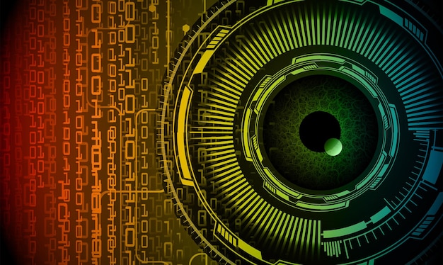 Fondo de concepto de tecnología futura de circuito cibernético ocular