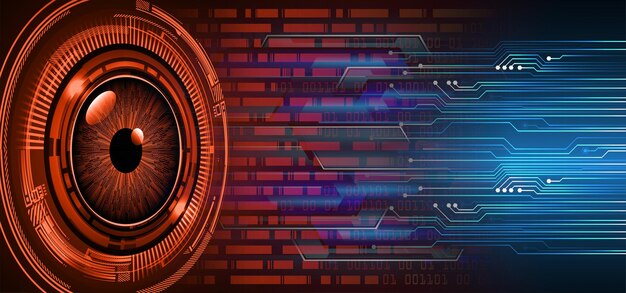 Fondo de concepto de tecnología futura de circuito cibernético ocular