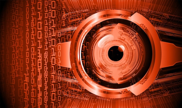 Fondo de concepto de tecnología futura de circuito cibernético ocular