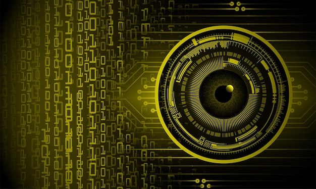 Fondo de concepto de tecnología futura de circuito cibernético ocular
