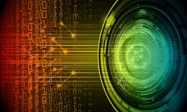 Fondo de concepto de tecnología futura de circuito cibernético ocular