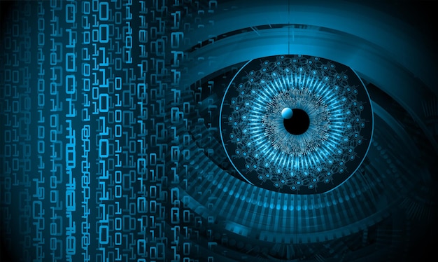 Fondo de concepto de tecnología futura de circuito cibernético ocular