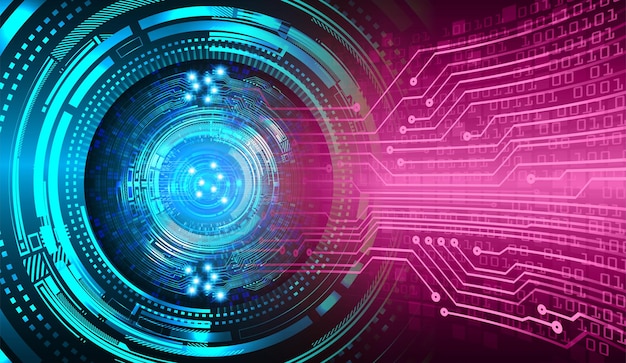 Fondo de concepto de tecnología futura de circuito cibernético ocular