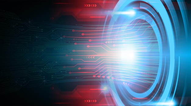 Fondo de concepto de tecnología futura de circuito cibernético ocular