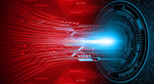 Fondo de concepto de tecnología futura de circuito cibernético ocular