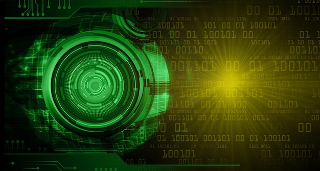 Fondo de concepto de tecnología futura de circuito cibernético ocular