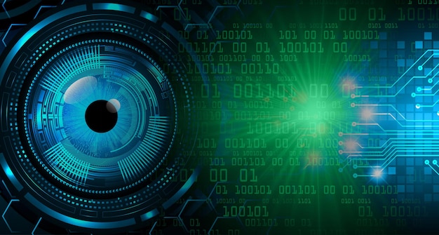 Fondo de concepto de tecnología futura de circuito cibernético ocular