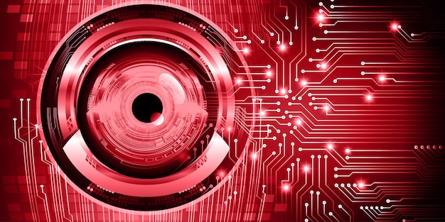 Fondo de concepto de tecnología futura de circuito cibernético ocular