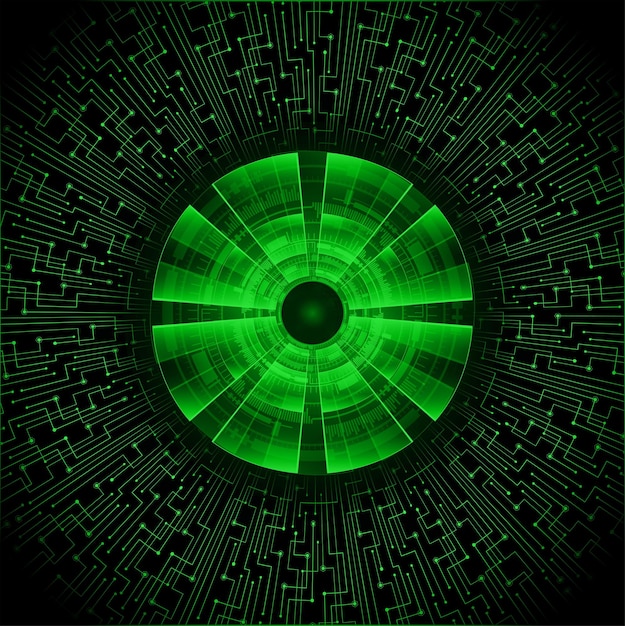 Fondo de concepto de tecnología futura de circuito cibernético ocular
