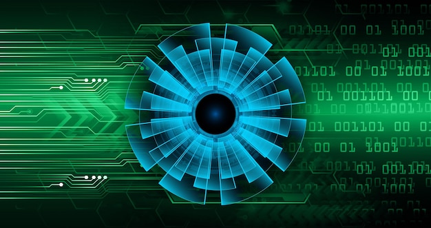 Fondo de concepto de tecnología futura de circuito cibernético ocular