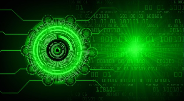 Fondo de concepto de tecnología futura de circuito cibernético ocular