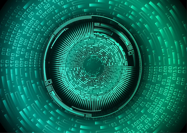 Fondo de concepto de tecnología futura de circuito cibernético ocular