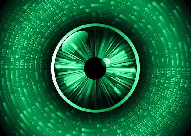 Fondo de concepto de tecnología futura de circuito cibernético ocular
