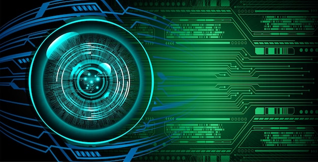 Fondo de concepto de tecnología futura de circuito cibernético ocular