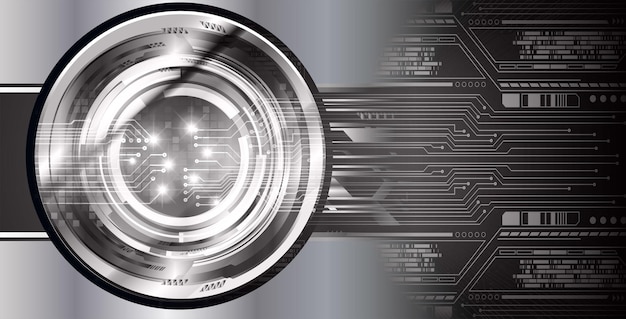 Fondo de concepto de tecnología futura de circuito cibernético ocular