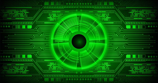 Fondo de concepto de tecnología futura de circuito cibernético ocular