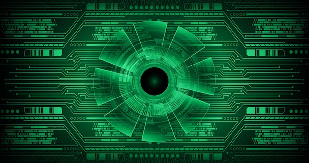Fondo de concepto de tecnología futura de circuito cibernético ocular