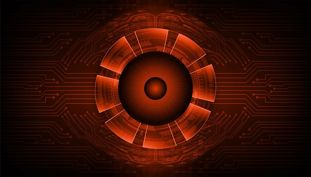 Fondo de concepto de tecnología futura de circuito cibernético ocular