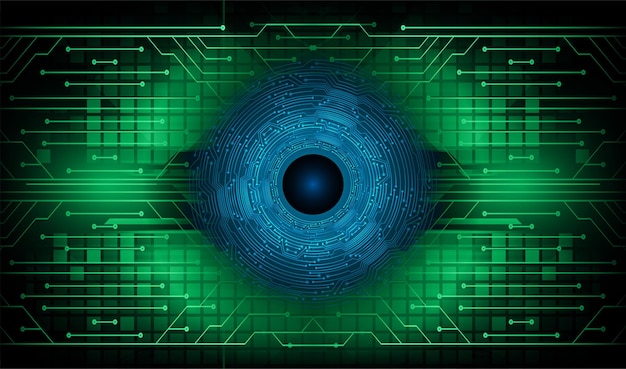 Fondo de concepto de tecnología futura de circuito cibernético ocular