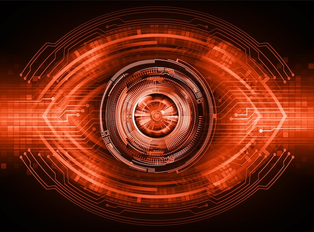 Fondo de concepto de tecnología futura de circuito cibernético ocular