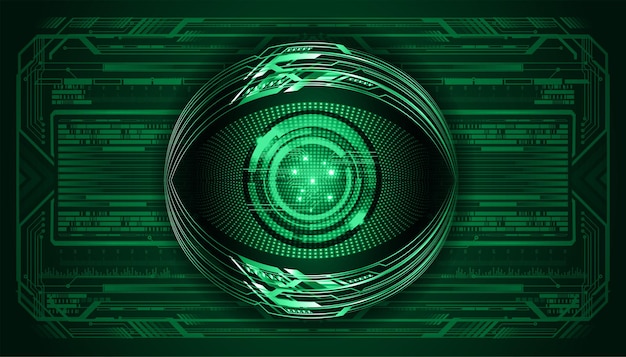 Fondo de concepto de tecnología futura de circuito cibernético ocular