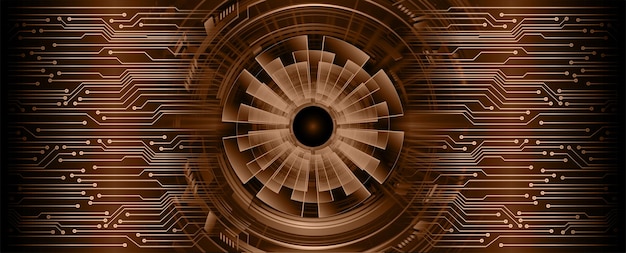 Fondo de concepto de tecnología futura de circuito cibernético ocular