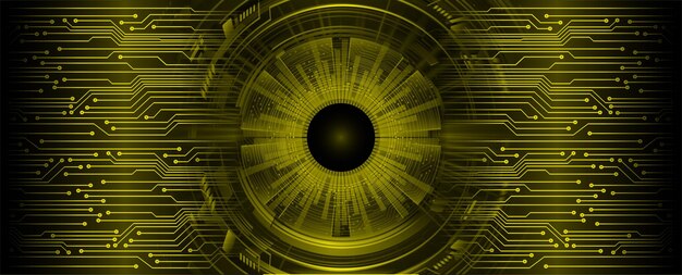 Fondo de concepto de tecnología futura de circuito cibernético ocular