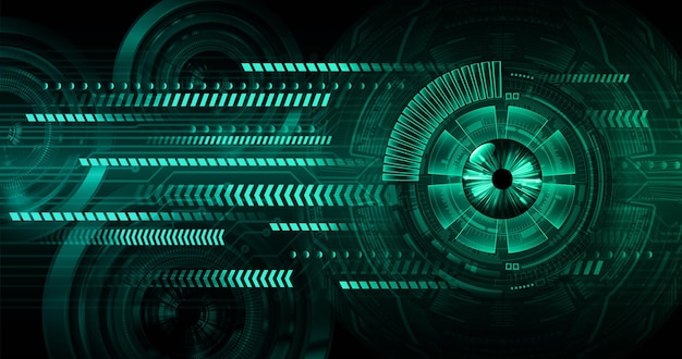 Fondo de concepto de tecnología futura de circuito cibernético ocular