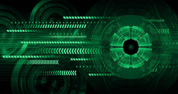 Fondo de concepto de tecnología futura de circuito cibernético ocular