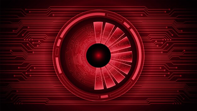 Fondo de concepto de tecnología futura de circuito cibernético ocular