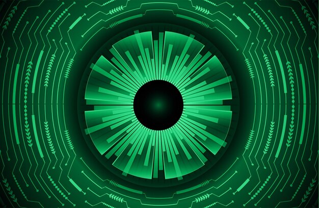 Fondo de concepto de tecnología futura de circuito cibernético ocular