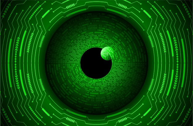 Fondo de concepto de tecnología futura de circuito cibernético ocular