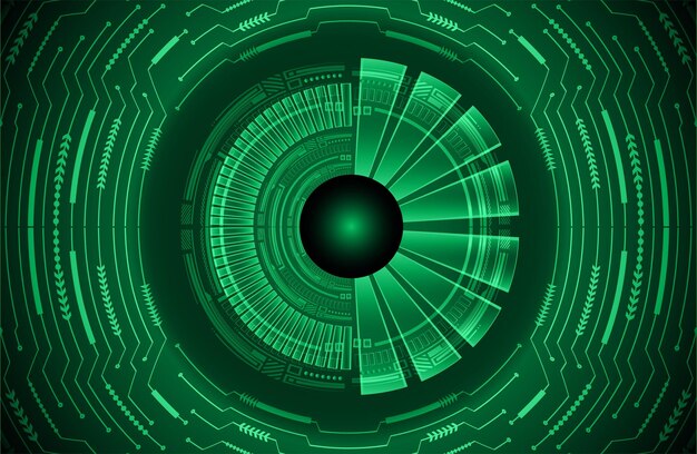 Fondo de concepto de tecnología futura de circuito cibernético ocular