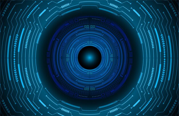Fondo de concepto de tecnología futura de circuito cibernético ocular