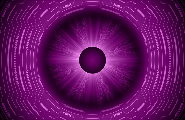 Fondo de concepto de tecnología futura de circuito cibernético ocular