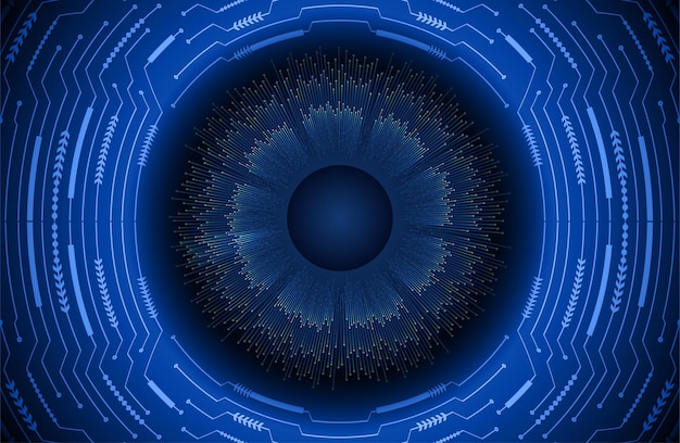 Fondo de concepto de tecnología futura de circuito cibernético ocular