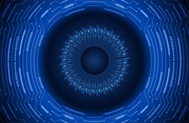 Fondo de concepto de tecnología futura de circuito cibernético ocular