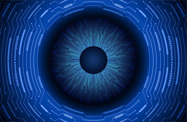 Fondo de concepto de tecnología futura de circuito cibernético ocular