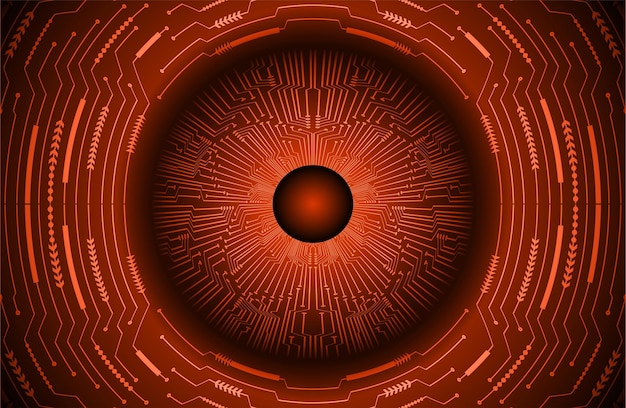 Fondo de concepto de tecnología futura de circuito cibernético ocular
