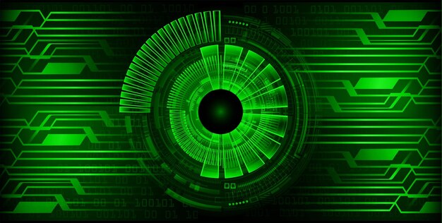 Fondo de concepto de tecnología futura de circuito cibernético ocular