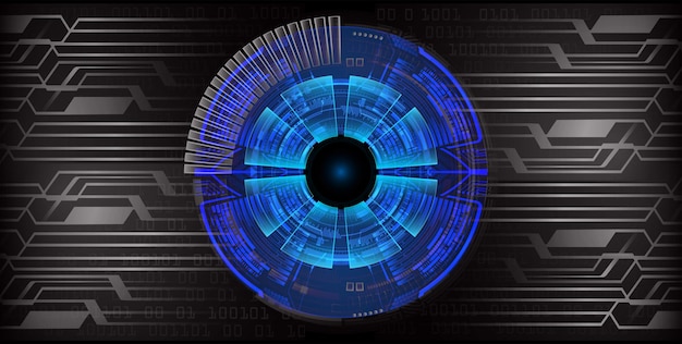 Fondo de concepto de tecnología futura de circuito cibernético ocular