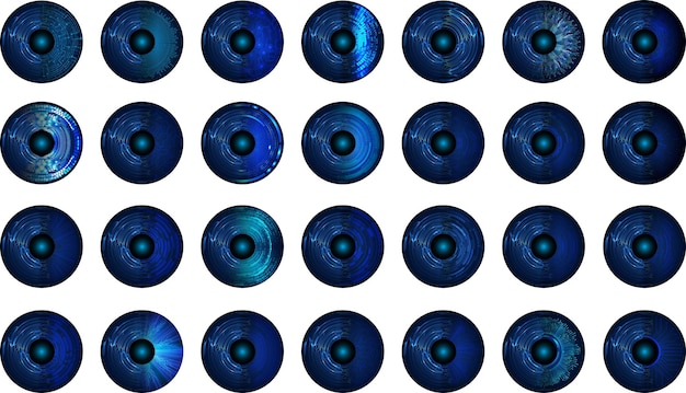 Fondo de concepto de tecnología futura de circuito cibernético ocular