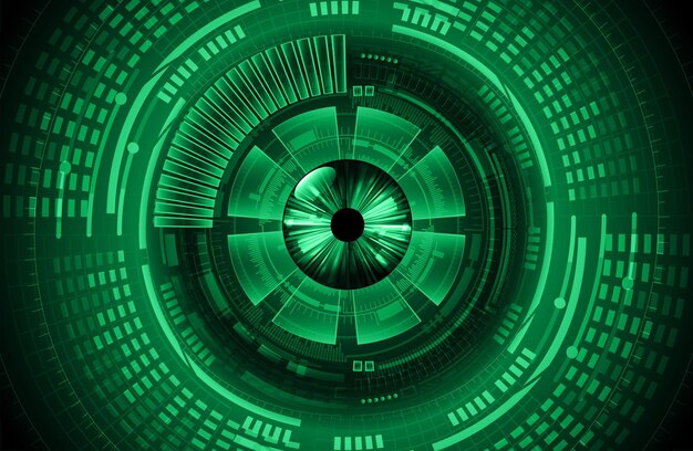 Fondo de concepto de tecnología futura de circuito cibernético ocular