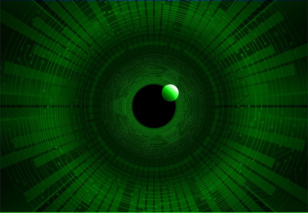 Fondo de concepto de tecnología futura de circuito cibernético ocular