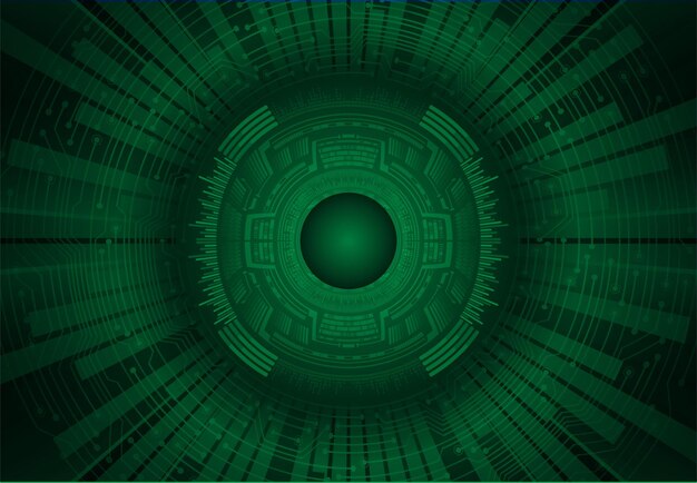 Fondo de concepto de tecnología futura de circuito cibernético ocular