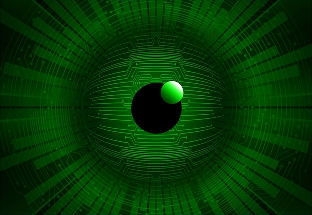 Fondo de concepto de tecnología futura de circuito cibernético ocular