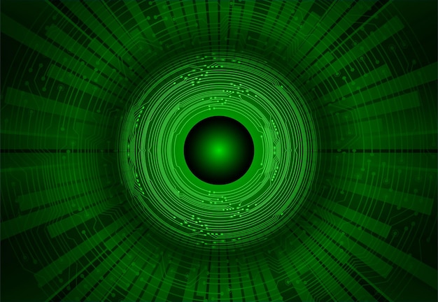 Fondo de concepto de tecnología futura de circuito cibernético ocular