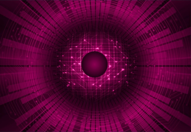 Fondo de concepto de tecnología futura de circuito cibernético ocular