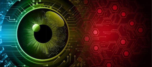 Fondo de concepto de tecnología futura de circuito cibernético ocular
