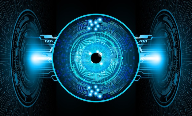 Fondo de concepto de tecnología futura de circuito cibernético ocular